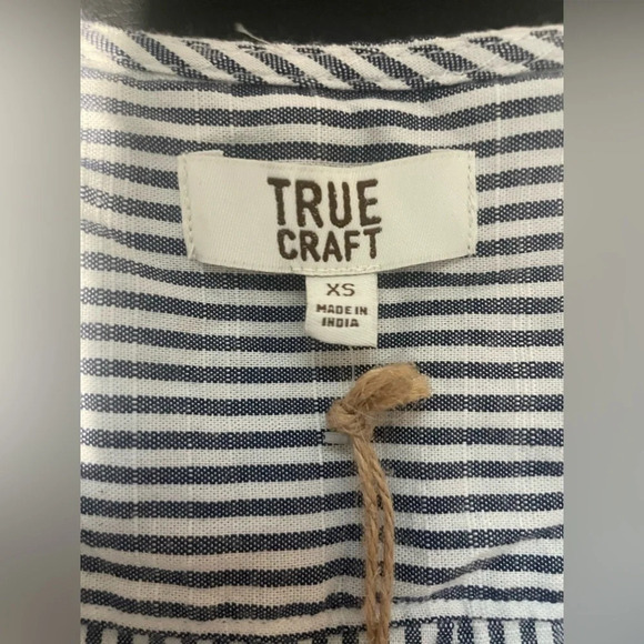 TRUE CRAFT Woven Ruffle Hem Romper, NWT, Size XS, Cotton/Viscose Blend - Picture 6 of 7